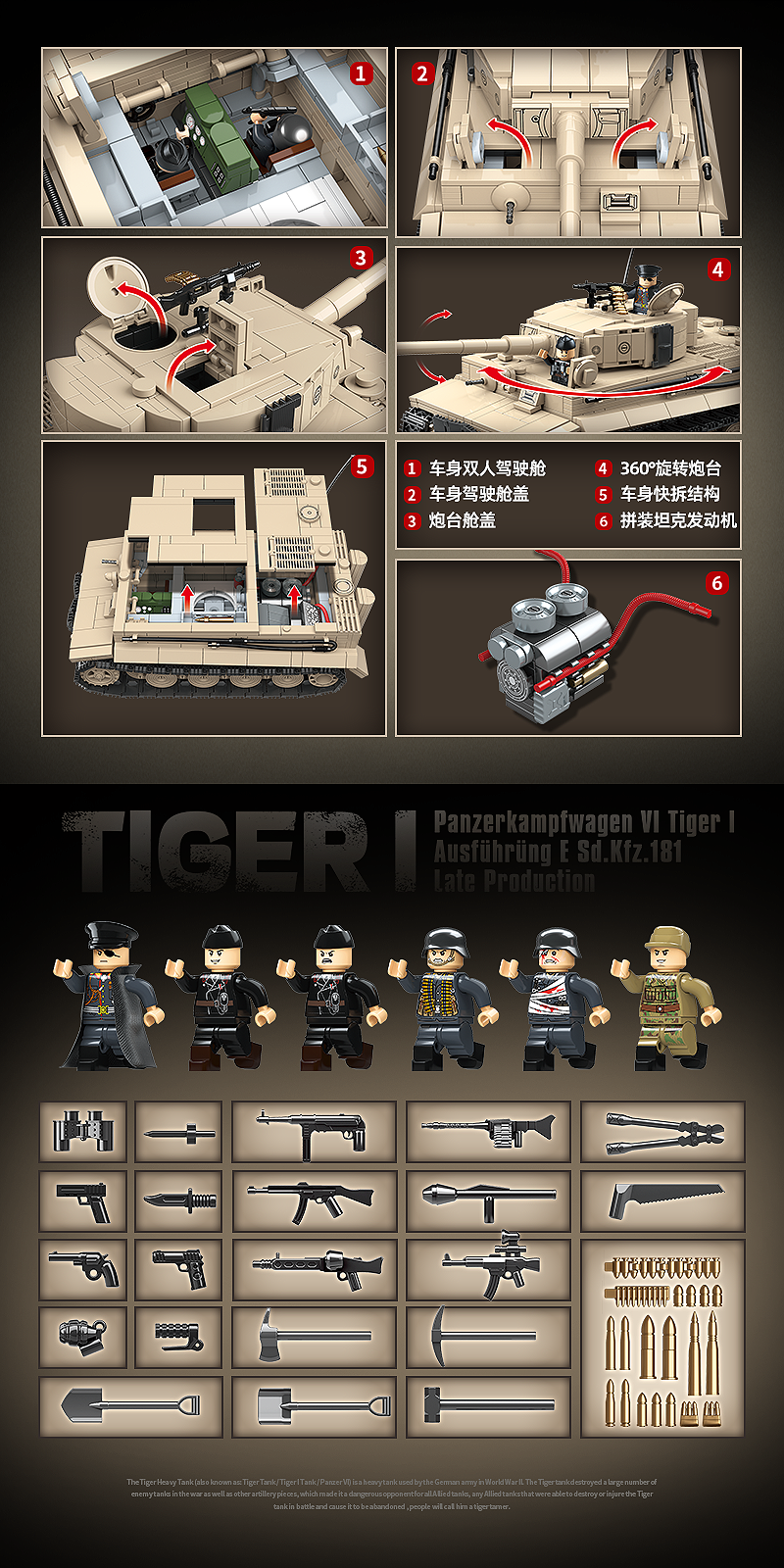 QUANGUAN| Tiger Ⅰ |1361pcs