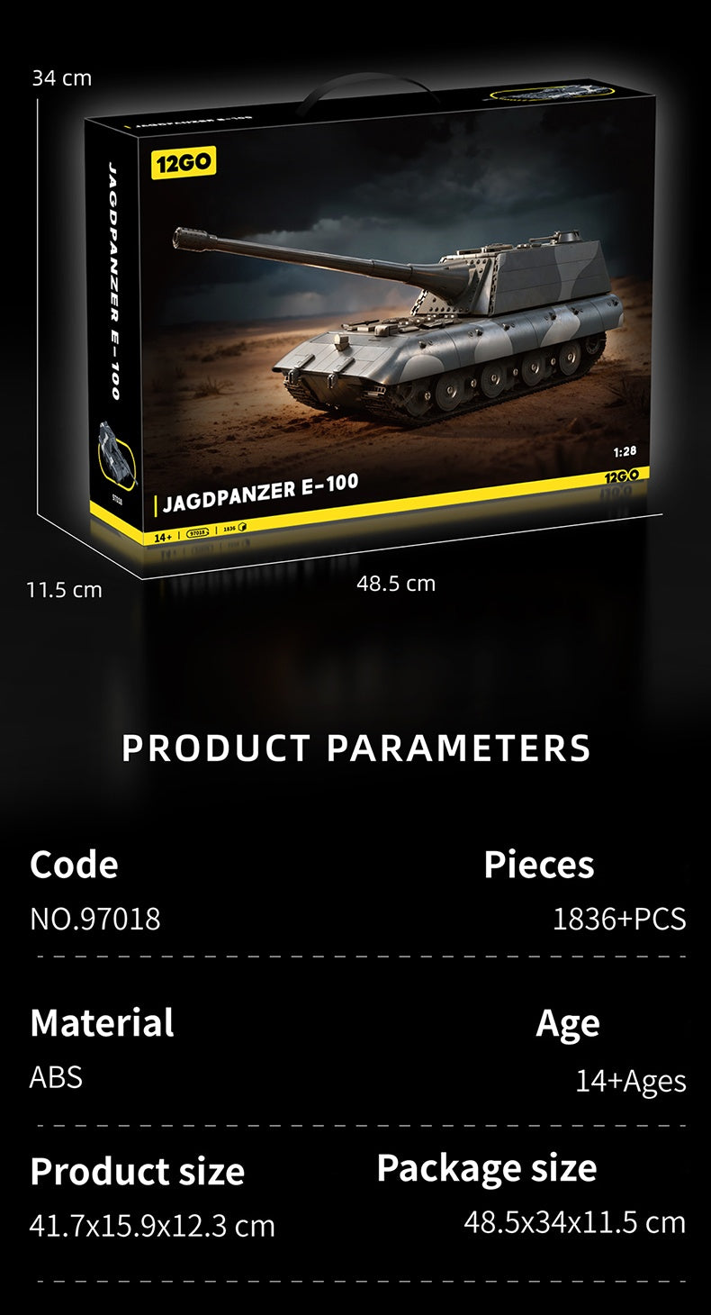 JAGDPANZER E-100 | 1836PCS| BrickWorld