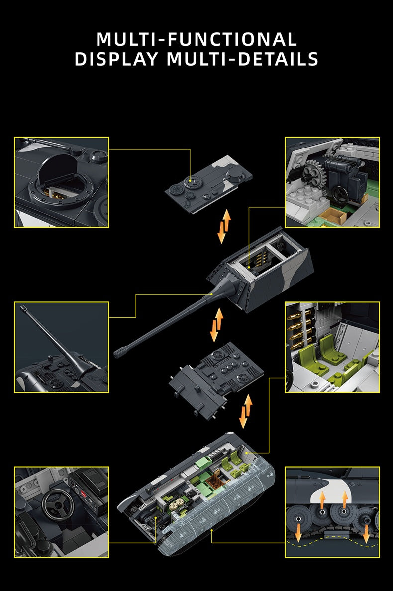 JAGDPANZER E-100 | 1836PCS| BrickWorld